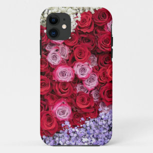 Red and Pink Roses with Colorful Gypsophila iPhone 11 Case