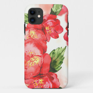 Red and Pink Soft Watercolor Roses Case-Mate iPhon iPhone 11 Case