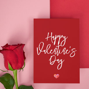 Red and Pink Valentines Heart Valentine's Card