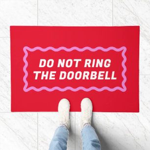 Red and Pink Wavy Frame Nice Package Doormat