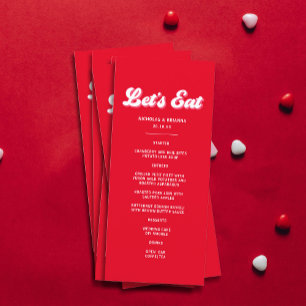 Red and Pink Wedding Theme   Valentine Wedding Menu