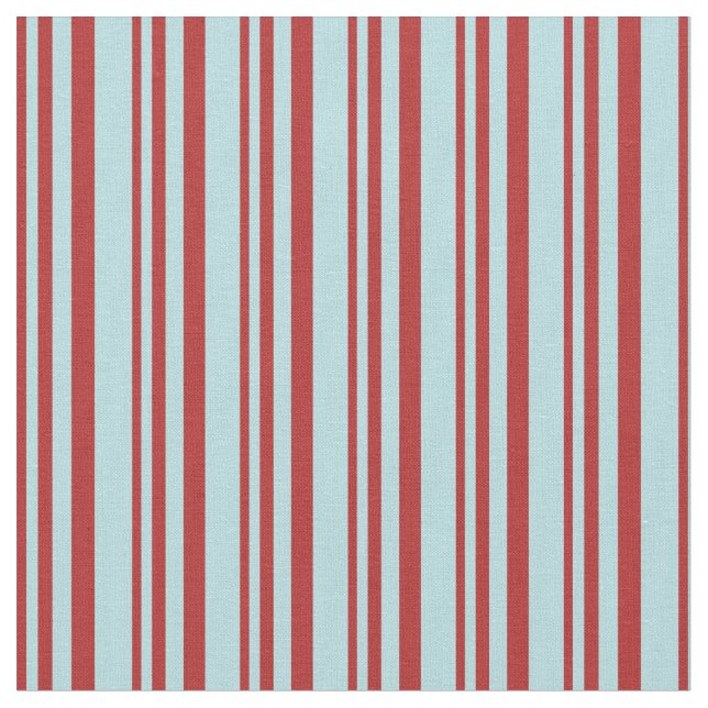 Red and Powder Blue Striped Pattern Fabric (Close Up)