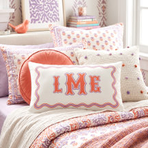 Red and Purple Bespoke Scalloped Monogram