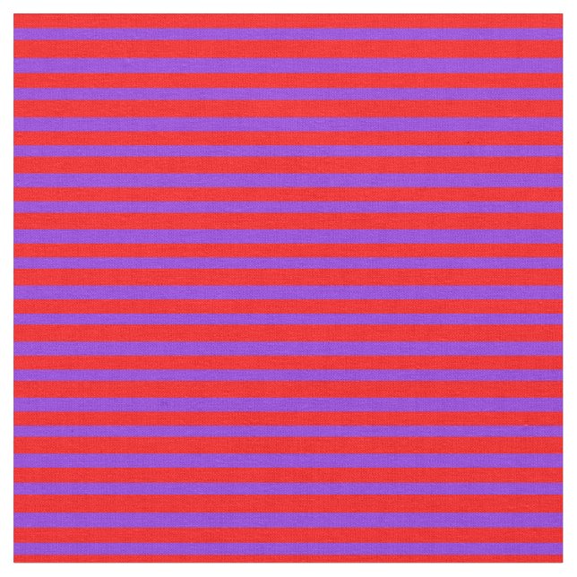 Red and Purple Colored Striped Pattern Fabric (Close Up)