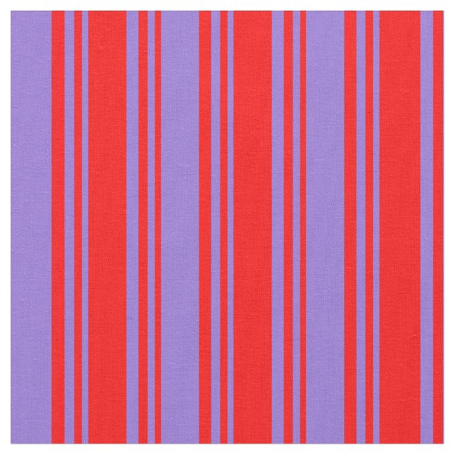 Red and Purple Lines Pattern Fabric (Close Up)