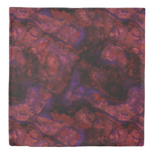 Red and Purple stone abstract Duvet Cover