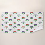 Red and Purple Tulip Bath Towel