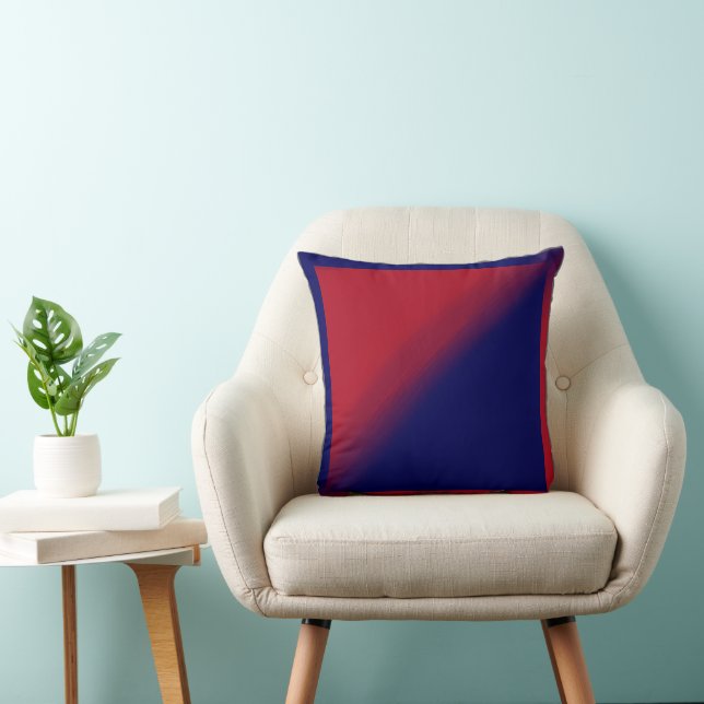Red and Purple Waves    Throw Pillow (Chair)