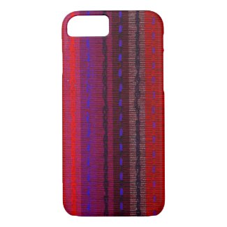 Red and Purple Woven Bands iPhone 7 Case