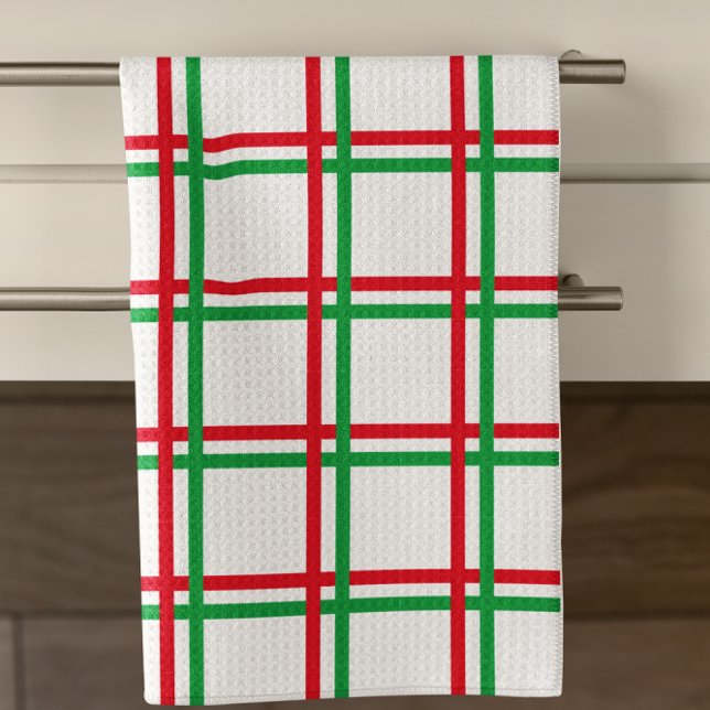 Red and Red Plaid Pattern Kitchen Towel (Creator Uploaded)
