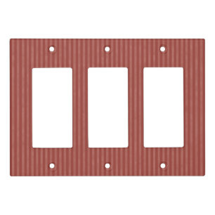 Red and Rust Pin Stripes Light Switch Cover