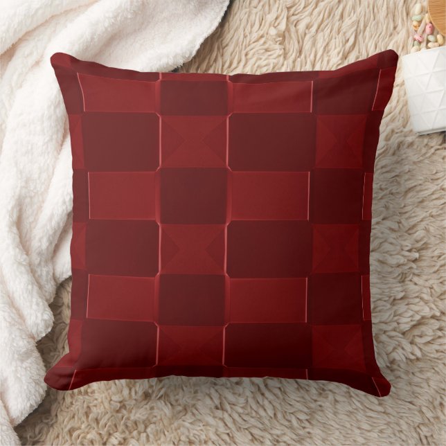 Red and Shades of Red Throw Pillow (Blanket)