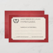 Red and Silver Caduceus Medical Event RSVP (Front/Back)