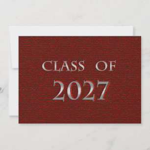 Red and Silver Class of 2027 Card