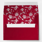 Red and Silver Floral Envelope for 5"x7" Sizes (Back (Bottom))