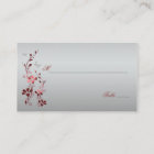 Red and Silver Floral with Butterflies Placecards
