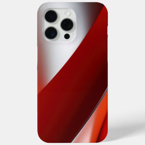 Red and silver shapes iPhone 15 pro max case