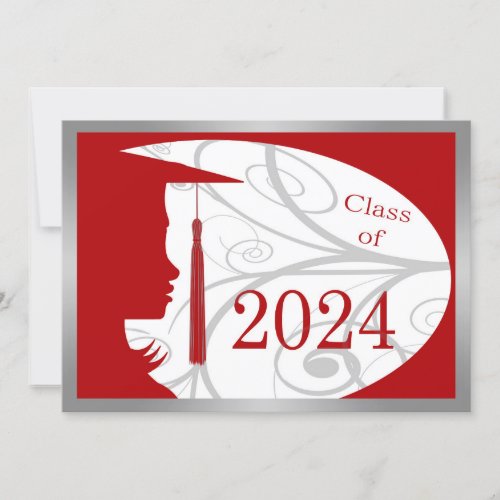 Red and Silver Silhouette 2024 Card