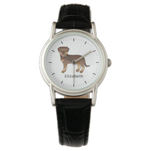 Red And Tan Rottweiler Cute Cartoon Dog And Name Watch