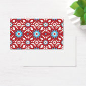 Red and Teal Blue Star Pattern Starburst Design (Desk)