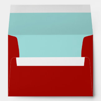 Red and Teal Lined Envelope