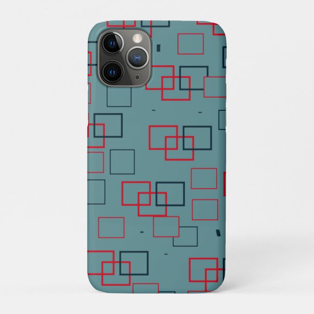 Red and Teal Squared Delight  Case-Mate iPhone Case (Back)