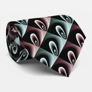 Red and Turquoise COOL Modern Pattern Neck Tie