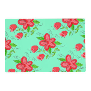 Red And Turquoise Placemat