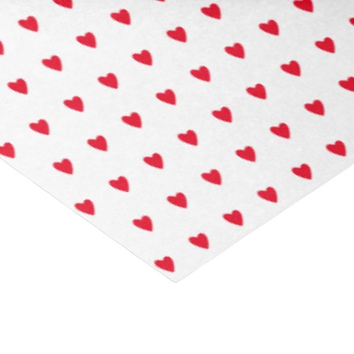 Red and Whit Hearts Valentines Day Tissue Paper