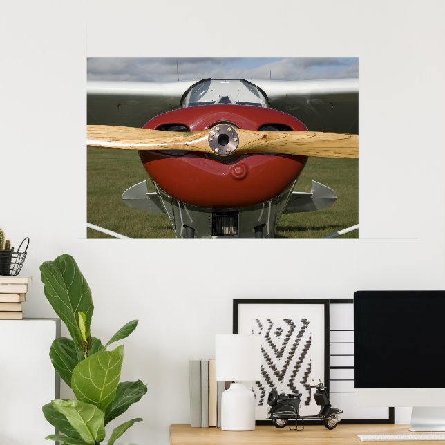 Red and White Airplane Poster (Home Office)