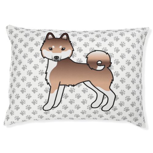 Red And White Alaskan Klee Kai Cute Dog  Paws Pet Bed