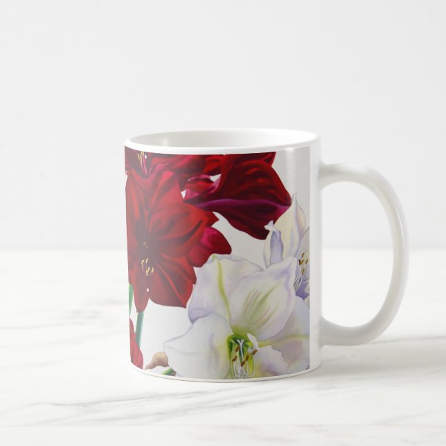 Red and White Amaryllis 2008 Coffee Mug (Right)