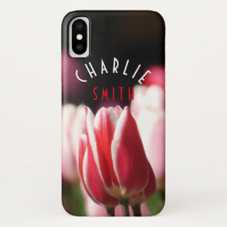 Red and White (and Pink) Tulips iPhone X Case