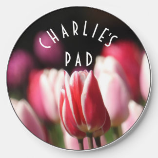 Red and White and Pink Tulips  Wireless Charger