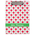 Red and White Apple Personalized Clipboard