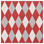 Red and White Argyle Pattern Fabric