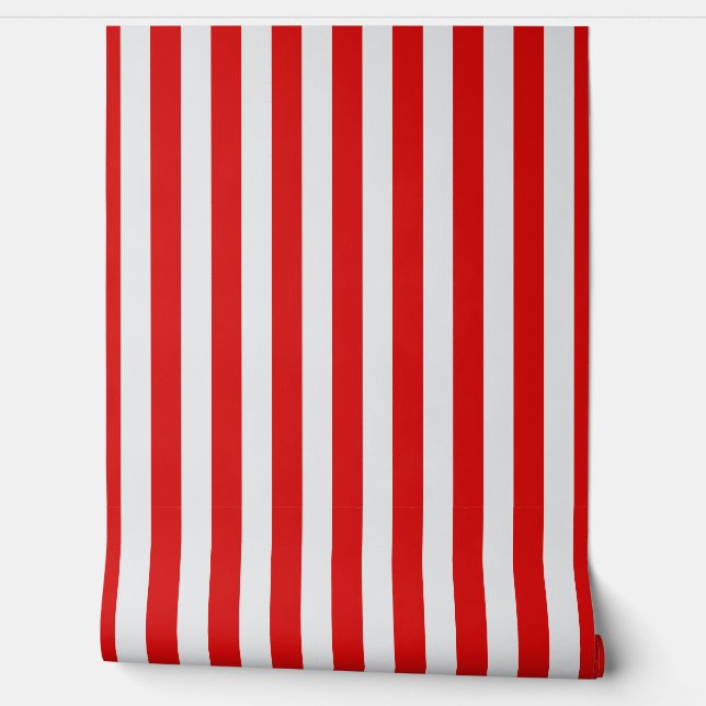 Red and white awning stripe  wallpaper  (Unrolling)