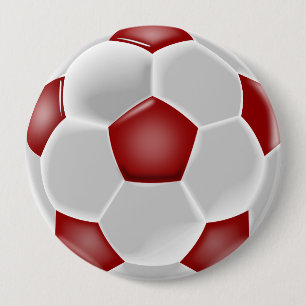 Red and White ball design Button