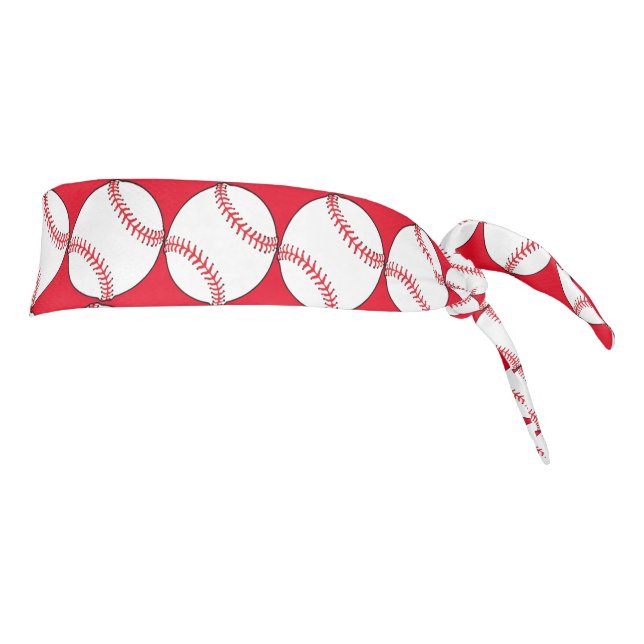 Red and White Balls Tie Headband (Rotate 90)
