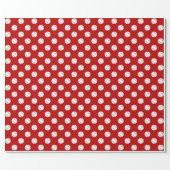 Red and White Baseballs | Any Background Color Wrapping Paper (Flat)