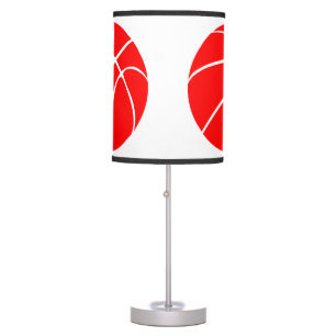 Red and White Basketball Decorative Table Lamp