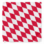 Red and White Bavaria Diamond Flag Pattern Bandana