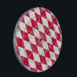 Red and White Bavaria Diamond Flag Pattern Dart Board<br><div class="desc">Elegant, stylish and sophisticated Bavarian flag rhombus pattern in red and white color. Modern and trendy gift, perfect for the diamond-lozenge pattern lover in your life.</div>
