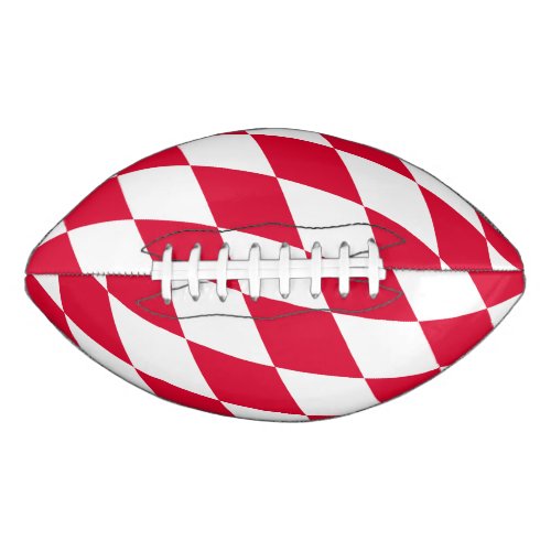 Red and White Bavaria Diamond Flag Pattern Football