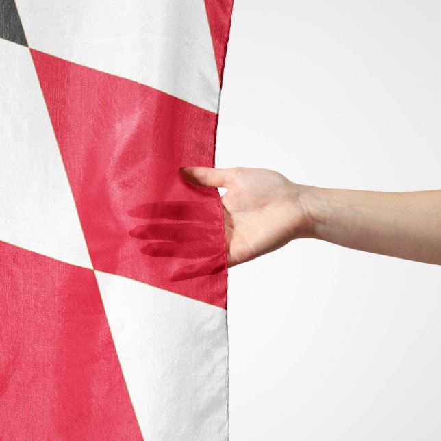 Red and White Bavaria Diamond Flag Pattern Scarf (Creator Uploaded)