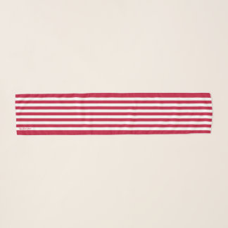 Red and White Beach Long Chiffon Scarf