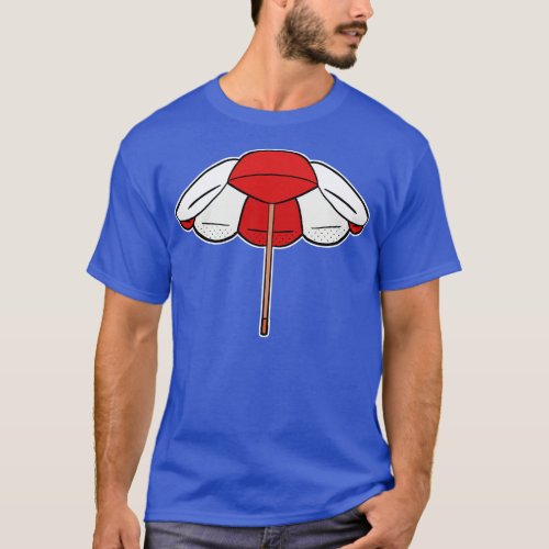 Red and White Beach Umbrella T_Shirt