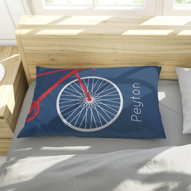 Red and White Bicycle Pillow Case (Creator Uploaded)