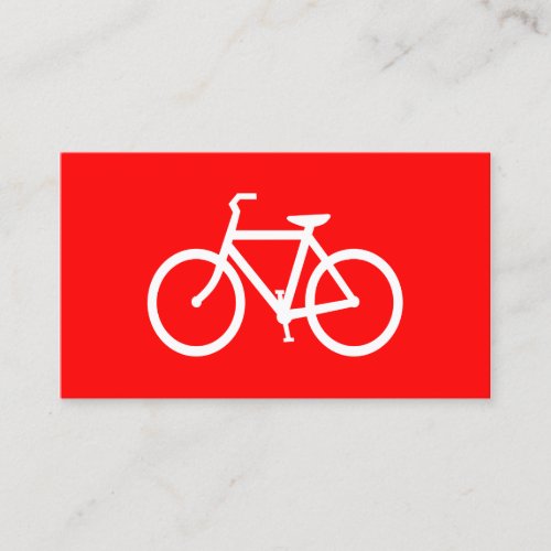 Red and White Bike Business Card