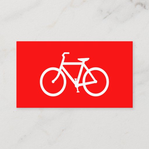 Customizable Red and White Bike Business Card
